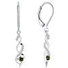 JO WISDOM Orecchini Infinito Twist Argento 925 Donna con AAA Zirconia cubica August Birthstone Colore Peridoto