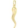 forme di Lucchetta Lucchetta - Cornetto Portafortuna in Vero Oro Giallo 14k | Ciondolo Grande, Charms e Ciondoli Unisex per Collana Uomo Donna fino a 4mm