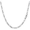 PROSILVER PROSTEEL Catenina Uomo Collana Cubana Uomo Collane in Argento 925 Larghezza 3 mm, Lunghezza 65 cm