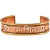 Touchstone Indiano santo om namah shiva mantra spirituale pace guarigione chakra yoga meditazione gioielli d'arte braccialetto di rame per donna Copper 1