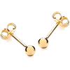 Carissima Orecchini a lobo sfera lucida 3 mm da donna in oro giallo 9 ct