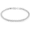 Tuscany Silver Bracciale da Donna in Argento Sterling con Catena Spiga da 3.5 mm di Lunghezza 19 cm/7.5