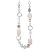 BULINLIN Collana lunga da donna con perle in stile boho, in argento, per anniversario di matrimonio, gioiello alla moda, Resina Vetro Perla