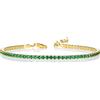 namana Bracciale Tennis Verde Smeraldo per Donna e Ragazza, Delicato con Zirconi Cubici Verdi, Oro Fine, Regalo