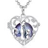 AEONSLOVE Chiama Angeli Collana Gravidanza Ciondolo Bola Musica Messicana Gabbia Cuore Mamma e Bambino Regalo Originale per Futura Madre, 2 Catene