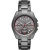 Armani Exchange Orologio cronografo da uomo, cassa in acciaio inossidabile Gunmetal da 43 mm con bracciale in acciaio inossidabile, AX2851