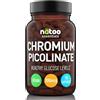 NÄTOO Cromo Picolinato - Contribuisce al Metabolismo dei Macronutrienti e ai Normali Livelli di Glucosio - Integratore Glicemia - Vegan - 90 capsule
