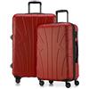 Suitline - Set di 2 Trolley rigido, Due valigie di medie dimensioni 66 cm, TSA 4 ruote ABS, Rosso