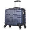 R.Leone Valigia EasyJet 45x36x20 cm Trolley Bagaglio a mano in ABS 4 Ruote (Blu, 8088 Valigia 45x41x20cm)