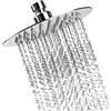 PARFCO Soffione Doccia Alta Pressione, PARFCO Acciaio Inossidabile Doccia Soffione Colonna, Specchio Rotondo Lucidato Filettatura da 1/2 Pollice, Soffione Doccia Quadrato 15cm per Montaggio a Soffitto