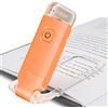 HONWELL Lampada da Lettura, Luce per Lettura Libri a Letto Lampada Clip Ricaricabile, 3 livelli di luminosità Luce Libro USB Ricaricabile per di Notte, E-Reader, Bambino, Studio, Letto, Arancia