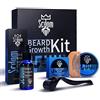 Scdom Kit per la Crescita Della Barba, Scdom Kit per la Crescita Della Barba da Uomo con Derma Roller+Olio Siero per la Crescita Della Barba+Balsamo per la Barba+Sapone per la Pulizia Della Barba+Pettine