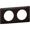 Legrand 066742 Placca Céliane Poudata, 2 Poste, Finitura Basalto