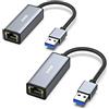 BENFEI Adattatore Ethernet USB 1000 Mbps, 2 pezzi USB a RJ45 Gigabit Ethernet LAN, compatibile con MacBook Surface Pro Notebook PC con Windows 11/10/8.1/8/7/XP/Vista, Mac OS