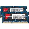 Kuesuny 16GB KIT (2X8GB) DDR3/DDR3L 1600MHz Sodimm Ram PC3/PC3L-12800S PC3/PC3L-12800 1.5V/1.35V CL11 204 Pin 2RX8 Dual Rank Non-ECC Unbuffered Ram di memoria Ideale per l'aggiornamento del notebook