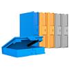 Inateck Scatola custodia protettiva per Hard Drive Dischi Rigidi da 3.5 pollici Anti Urto, Anti Statica, Anti Polvere, Scatola per HDD da 3.5", Pacco da 6, Arancione/Blu/Grigio (HPFx6)