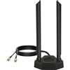 Nelawya Antenna Wi-Fi dual band 8 dBi 2,4 GHz 5 GHz 5,8 GHz RP-SMA adattatore con base magnetica, antenna interna compatibile con scheda di sorveglianza Wi-Fi, PCI Wireless Router Bluetooth