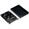 docooler mSATA a 2,5 44PIN Pata/IDE SSD HDD mSATA a Piede Scatola Adattatore Convertitore, Nero