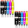 Amaprint 10 cartucce XL compatibili con Canon PGI-580 CLI-581 per Pixma TR7500 TR7550 TR8550 TS6100 TS6150 TS6151 TS6250 TS6251 TS6350 TS6351 TS705 TS9550 TS9551c