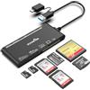 ROCKETEK Lettore di schede multiple USB C USB3.0, SD/TF/CF/Micro SD/XD/MS 7 in 1 Lettore/Adattatore/Hub per schede SD SDXC SDHC CFI TF Micro SD Micro SDXC Micro SDHC MS MMC UHS-I, per Windows/Mac/Linux/Android