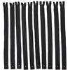 Trimz 40 cm (~ 16) Cerniera terminale unidirezionale con Denti da 4 mm-Nero x 10 Pezzi, Poliestere, unità