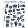 Stampers Anonymous Tim Holtz - Set di timbri Stampers Anonymous su Supporto Acrilico, timbri di Gomma Originali Piccole Cose Red