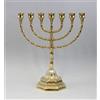arterameferro Candelabro Menorah ottone Lucido 7 braccia grande Ebraico