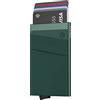 VULKIT Porta Carte di Credito Schermato Pop-Up Portafoglio Sottile Uomo o Donne in Alluminio Rigido con Tasca Negozi Carte e Banconote, Verde Oliva