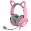 Razer Kraken Kitty V2 Pro - Cuffie RGB Cablate con Orecchie Intercambiabili da Gatto/Orso/Coniglio (Illuminazione Reattiva allo Streaming, Audio Surround 7.1) Quartz Rosa