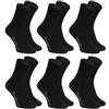 Rainbow Socks - Donna Uomo Colorate Calze di Cotone - 6 Paia - Nero - Tamaño 36-38