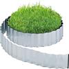 Relaxdays Recinto per Prato e Aiuole, Bordo, Sponda per Giardino Antiradice HL 16 cm x 15 m, in Ferro Zincato, Argentato