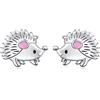Flyow Orecchini ipoallergenici a forma di animale in argento Sterling 925, Panda/Axolotl/Coniglio/Rana/Delfino/Maialino/zampa/riccio/pinguino/tartaruga/Per donne e ragazze, 12 mm, Argento sterling, Non