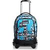 Seven Trolley Scuola Seven Jack 3 Ruote - Dripped Boy Ragazzo - Zaino Sganciabile - Doppio Uso - Azzurro, Nero
