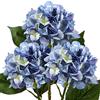 Briful Set di 3 ortensie artificiali in seta, 53,3 cm, fiori finti blu, ortensie finte, steli lunghi, per la casa, matrimoni, feste