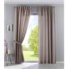 Gardinenbox Cationic Jena 2019037-2 - Set di 2 tende con passanti nascosti, 225 x 140 cm (altezza x larghezza), effetto lino, oscuranti, con fermatenda, colore: grigio talpa