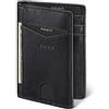 VULKIT Portafoglio Uomo Slim RFID Porta Carte di Credito Uomo in Pelle Piccolo Portatessere con 10 Slot per Carte e Banconota