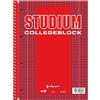 Clairefontaine 5823C Blocco da 80 fogli di carta a scacchi 22,5 x 29 cm con margine ideale per la scuola, 1 pezzo, rosso - SPECIAL DE