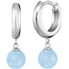 Engelsrufer Orecchini a cerchio da donna in argento Sterling con pietra potente, chiusura a incastro, senza nichel, Ø13 mm, Argento sterling, Nessuna pietra preziosa