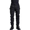 FENG Military - Pantaloni Militari mimetici da Uomo, Multifunzione, Traspiranti, Impermeabili, Uomo, Nero, 30