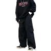 Tooe Pantaloni da uomo Causale Bloccati Colore Streetwear Grunge Y2k Jeans Pantaloni Gotici con Multi Tasche Emo Alt Cargo Slacks, nero, M