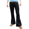 Fuzzdandy Da Uomo Retrò Velluto A Coste Fondo Campana Corda A Zampa Pantaloni 60s 70s - Cotone, Nero, 100% Cotone, Uomo, 30W x 32L