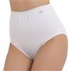 Risveglia i Sensi 6 Slip coulotte donna cotone elasticizzato con vita alta Maxi (5/L, Bianco)
