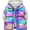 Yimutian Piumino Smanicato Bambini Gilet Autunno e Inverno Giacca Senza Maniche Caldo Impermeabile per Ragazze Ragazzi Blu Abbagliante 140
