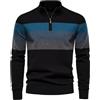 OHXSM Pullover da uomo con mezza zip foderato in pile pullover a collo alto caldo maniche lunghe pullover colletto rialzato maglione da uomo pullover con mezza zip colletto rialzato felpa termica invernale