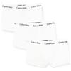 Calvin Klein Low Rise Trunk 3pk Boxer, Bianco (100 White), L (Pacco da 3) Uomo