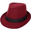 DongBao Uomo Donna Cappello Fedora Jazz Trilby Cappelli - Cappello in Feltro Autunno Inverno