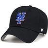 47Brand New York Mets Black Ballpark Clean Up Strapback Cap, Nero , Taglia unica