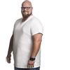 Alca Fashion Maglietta per Uomo Scollo V, Pacco da 2, T-Shirt Collo V, 1XL-8XL, 2 Pack T-Shirt appositamente Progettato per Gli Uomini Oversize 3X-B, Grigio