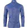 Vincenzo Boretti Camicia, Slim-Fit/Taglio Aderente, Morbido Twill - Non-Stiro Bianco 43-44