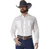 Wrangler Camicia da Uomo a Maniche Lunghe con Bottoni a Pressione a Due Tasche, Bianco, XX-Large